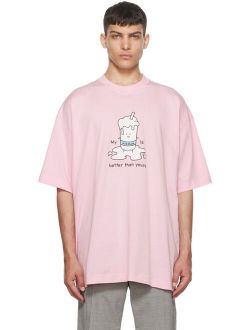 VETEMENTS Pink 'My Milkshake' T-Shirt