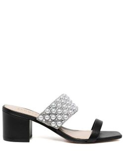Schutz crystal pearl-embellished sandals