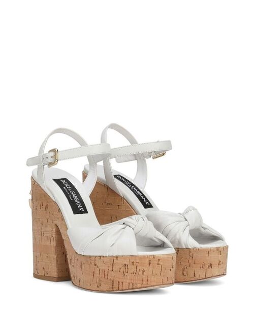 Dolce & Gabbana knot detail platform sandals