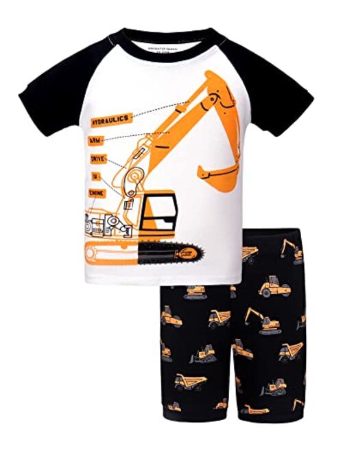 DAUGHTER QUEEN Boys Pajamas Short Set 100% Cotton Sleepwear Size 18 Months-12 Years