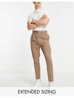 smart tapered pants in stone