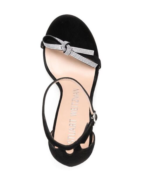 Stuart Weitzman crystal-bow stiletto hells