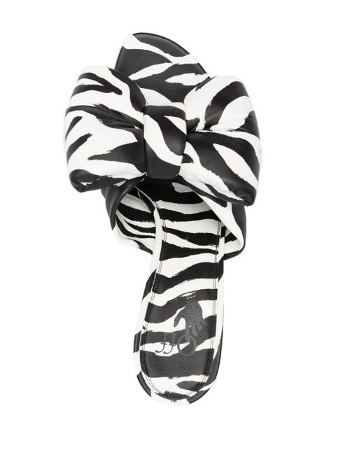 Off-White zebra-print bow sandals