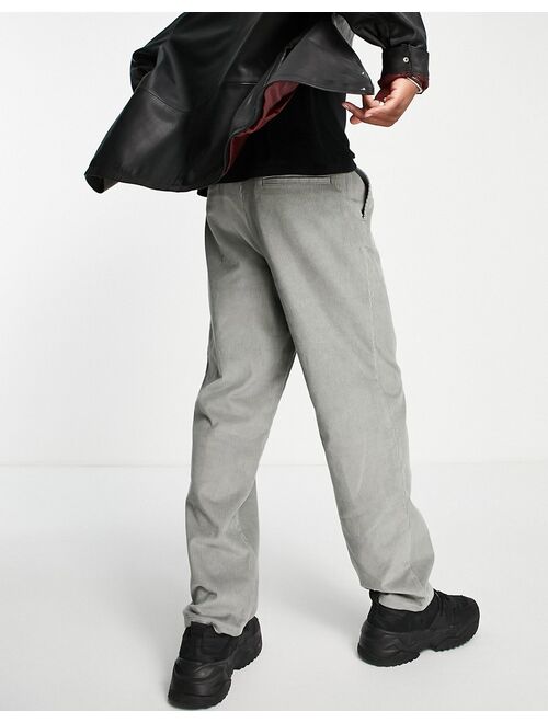 ASOS DESIGN baggy cord pants in green