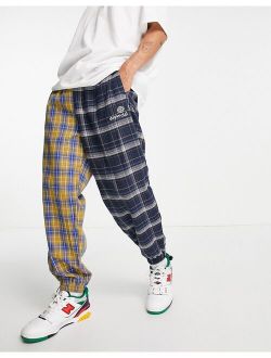 ASOS Daysocial tapered pants in patchwork check design