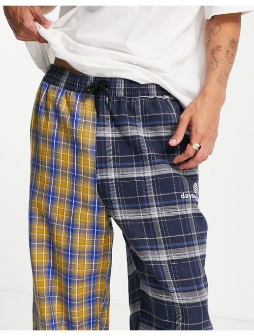 ASOS DESIGN ASOS Daysocial tapered pants in patchwork check design