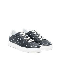 Kids monogram-print sneakers