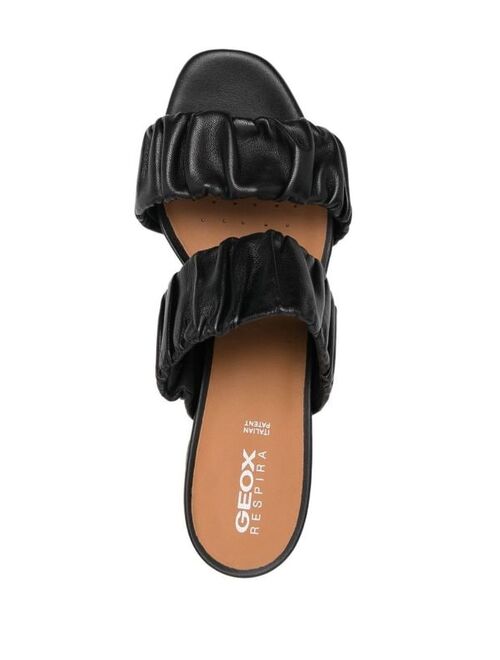 Geox ruched-straps leather sandals