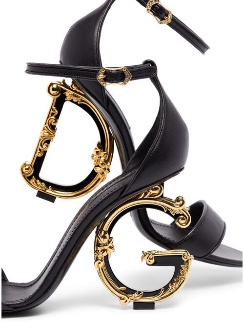 Dolce & Gabbana 105 mm Keira baroque logo sandals
