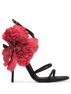 floral-applique sandals