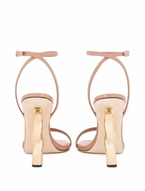 Dolce & Gabbana DG heel leather sandals