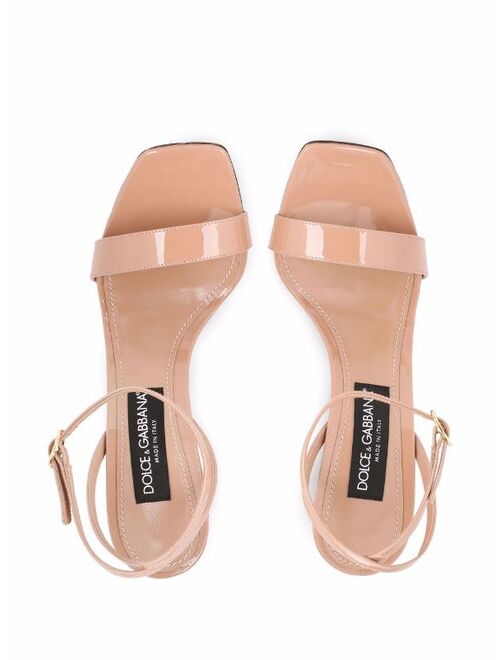 Dolce & Gabbana DG heel leather sandals
