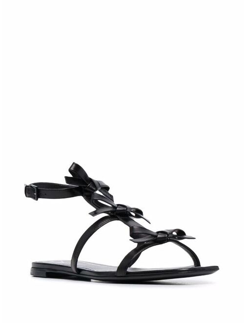 Valentino Garavani bow-detail multi-strap flat sandals