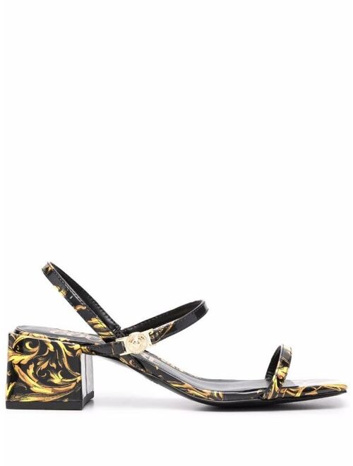 Versace Jeans Couture Regalia Baroque-print open-toe sandals