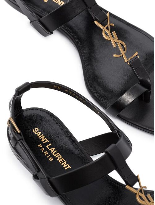 Yves Saint Laurent Saint Laurent black Power Cassandra leather sandals