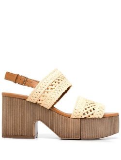 Clergerie Cyrielle woven-strap 90mm sandals