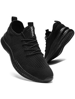 LANGFEUU Mens Walking Shoes Non Slip Tennis Shoes Lightweight Breathable Mesh Casual Workout Gym Sneakers