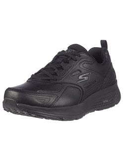 Men's Go Run Consistent-Leather Cross-Training Tennis Shoe Sneaker with Air Cooled Foam