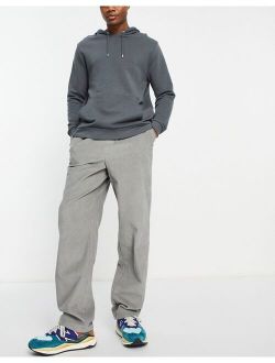 baggy cord pants in charcoal