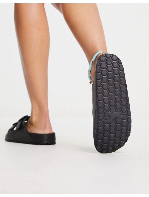 Hollister rubber buckled sandals in black