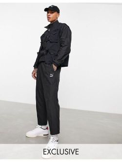 logo quilted pants in black exclusive to ASOS