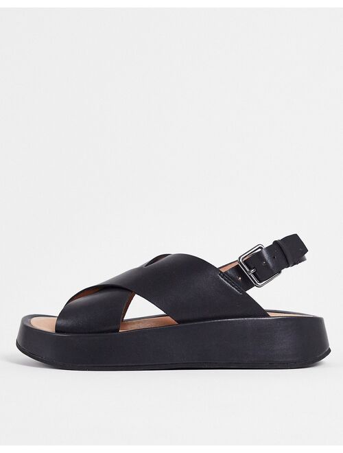 Madewell leather strap sandals in black