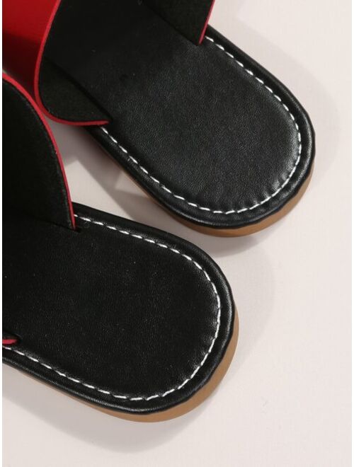 Shein Cross Strap Toe Ring Thong Sandals