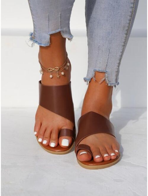 Shein Toe Ring Thong Sandals