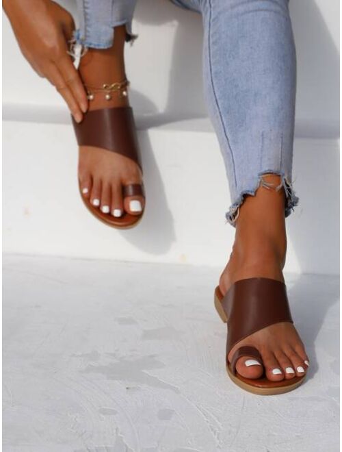 Shein Toe Ring Thong Sandals