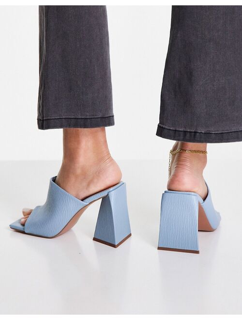 ASOS DESIGN Nyla heeled mules in blue
