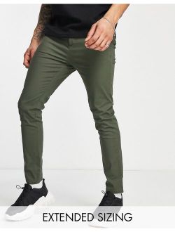 skinny chinos in khaki