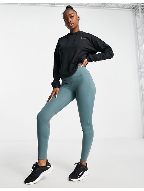 Nike Running Dri-FIT Essential Fast tights in dusty green
