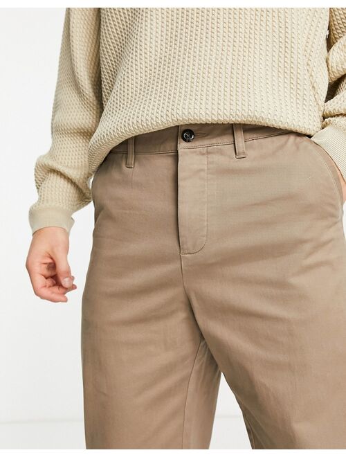 ASOS DESIGN relaxed chinos in light brown