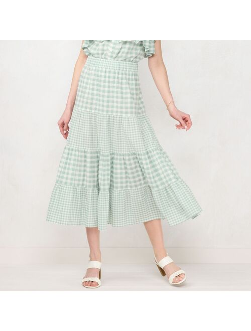Little Co. by Lauren Conrad Women's LC Lauren Conrad Tiered Midi Skirt