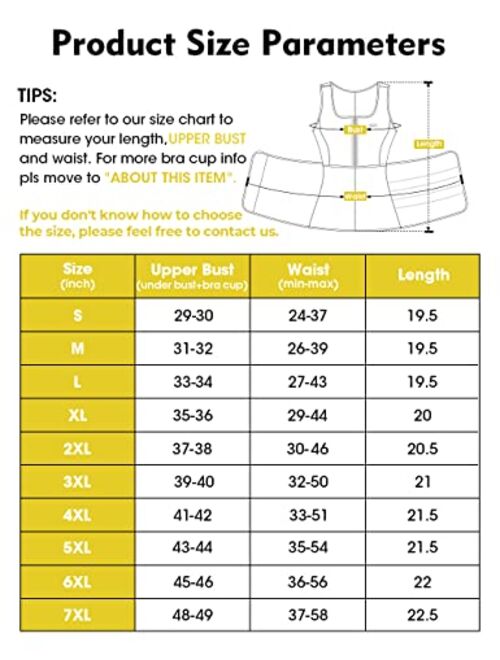 ALONG FIT Waist Trainer Vest for Women Plus Size Sweat Sauna Vest Neoprene Body Shaper