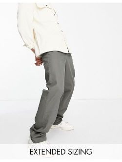 relaxed chinos in khaki