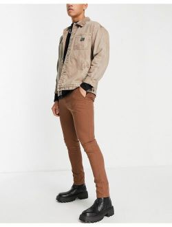 skinny chinos in warm brown