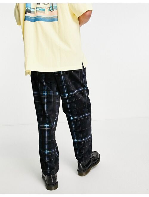 ASOS DESIGN oversized tapered pants in abstract plaid