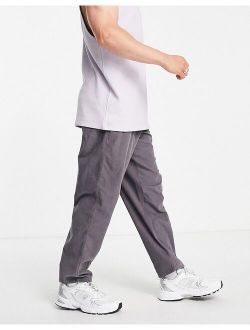 balloon fit pants in charcoal cord