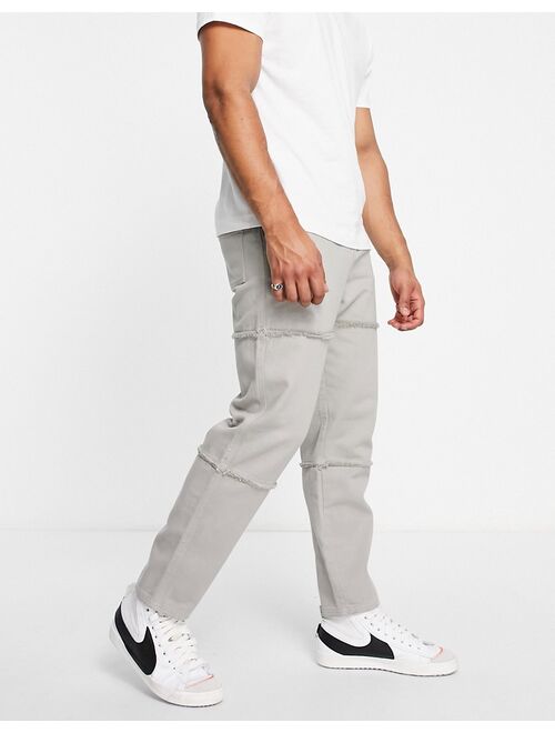 ASOS DESIGN skater pants in acid wash with distressed finish