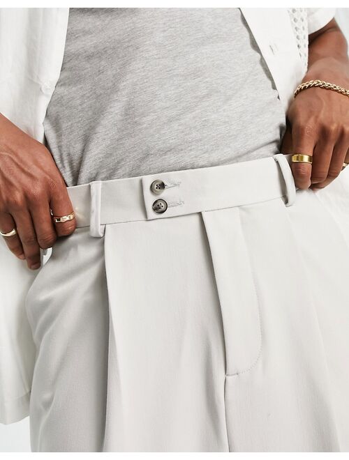 ASOS DESIGN smart balloon pants in pale gray