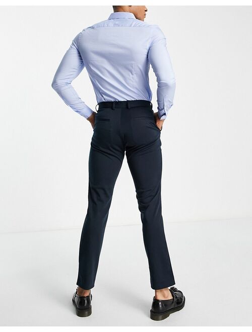 New Look slim fit smart pants in navy