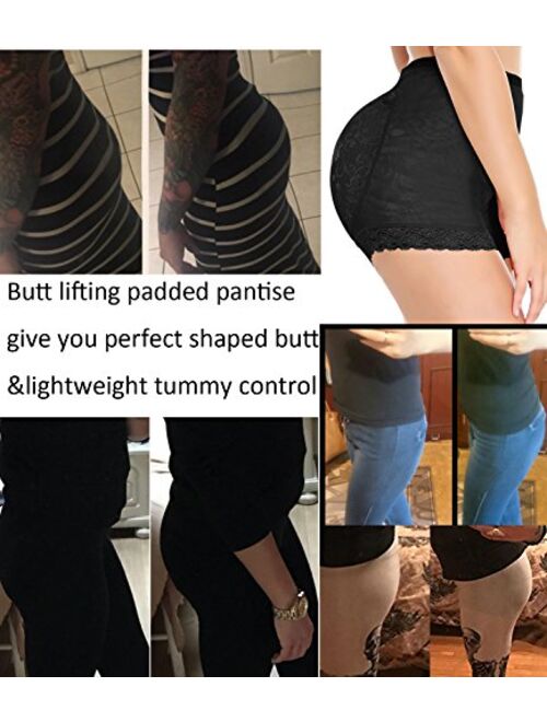 NINGMI Women Butt Lifter Padded Shapewear Enhancer Control Panties Body Shaper Underwear