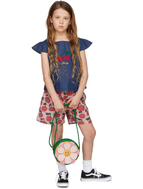 JELLYMALLOW Kids Pink Apple Shorts