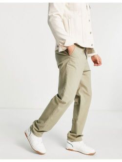 skater fit chinos with relaxed leg in dark beige