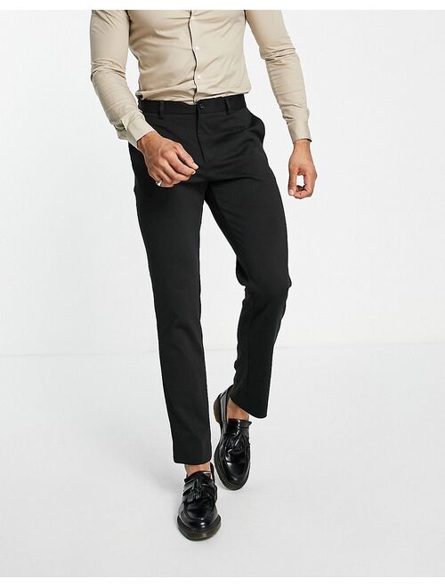 New Look slim fit smart pants in black