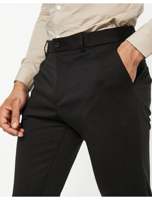 New Look slim fit smart pants in black