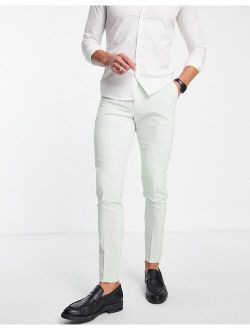 skinny smart pants in pastel green