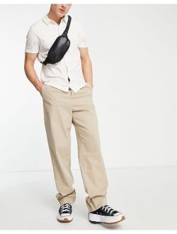 relaxed chinos in beige
