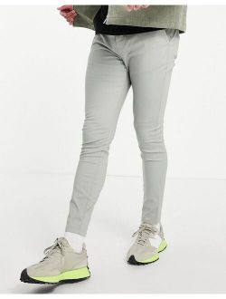 extreme super skinny chinos in light gray